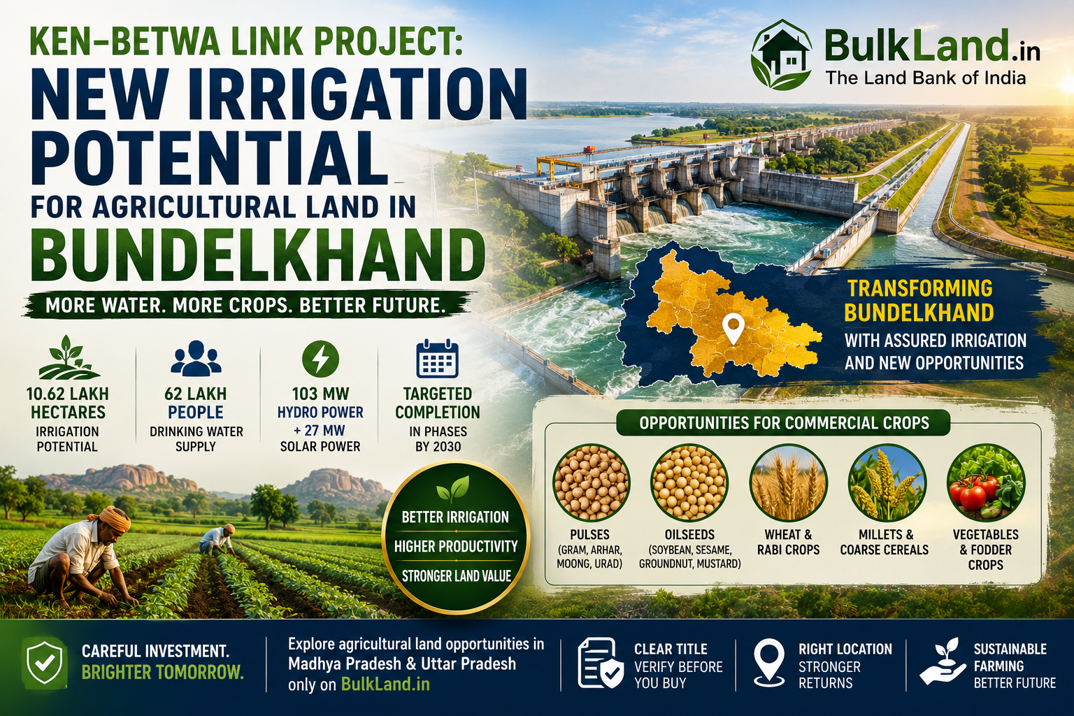 Ken-Betwa Link Project: New Irrigation Potential for Agricultural Land in Bundelkhand