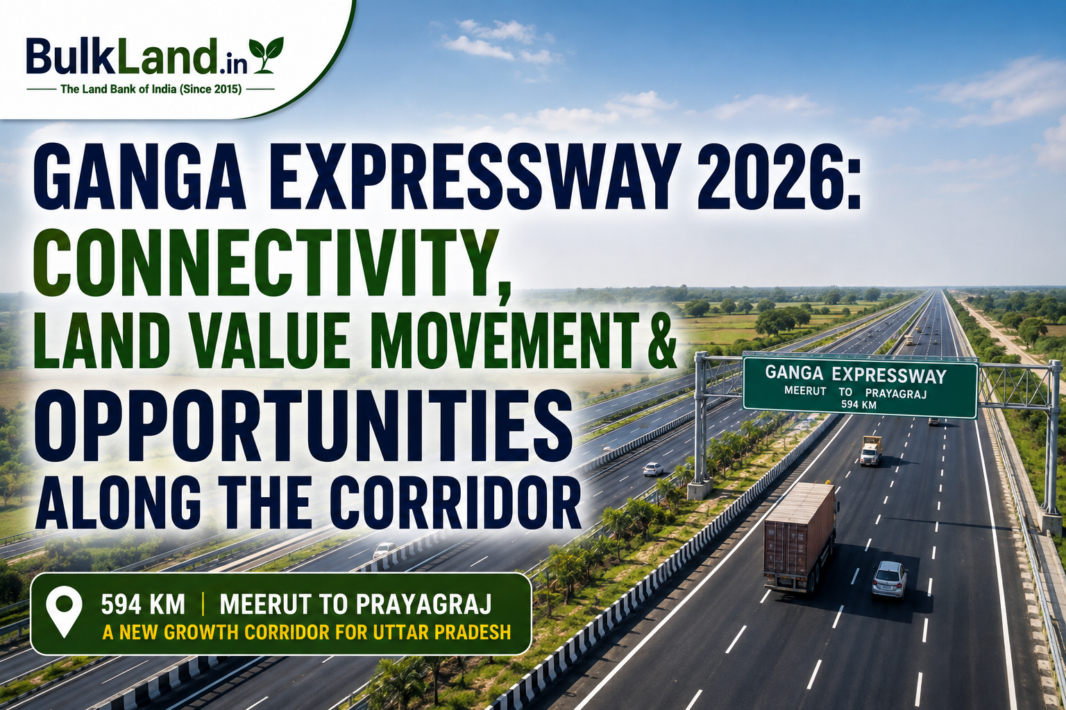 Ganga Expressway 2026 — Connectivity, Land Value Movement & Opportunities Along the Corridor