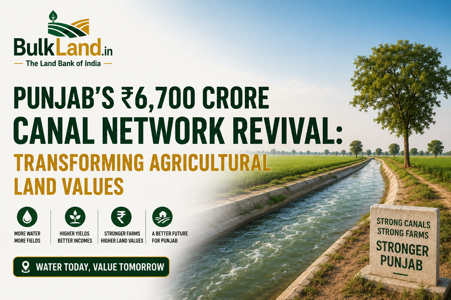 Punjab's ₹6,700 Crore Canal Network Revival — Transforming Agricultural Land Values