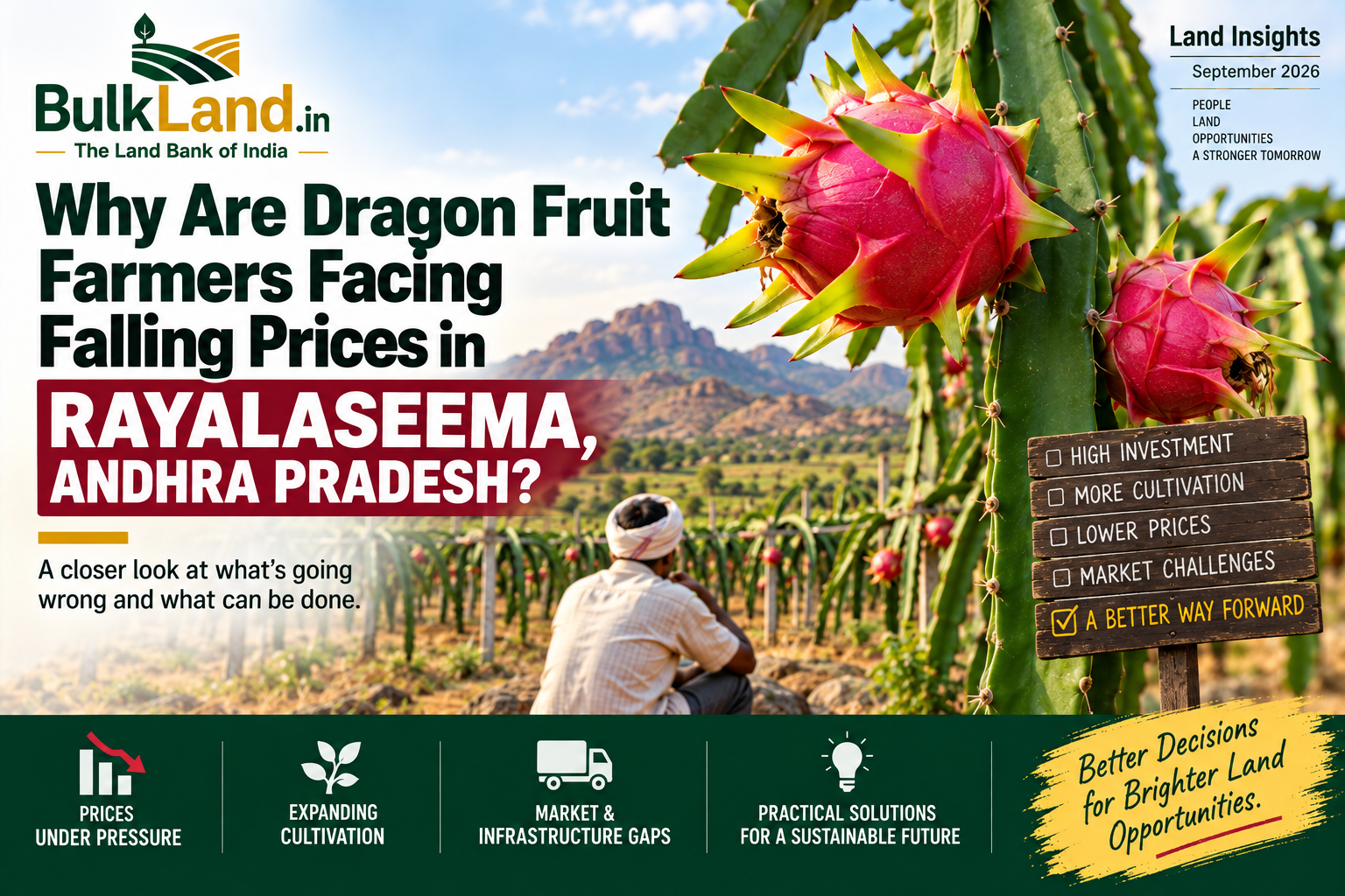 Why Are Dragon Fruit Farmers Facing Falling Prices in Rayalaseema? Lessons for Farmers and Land Investors