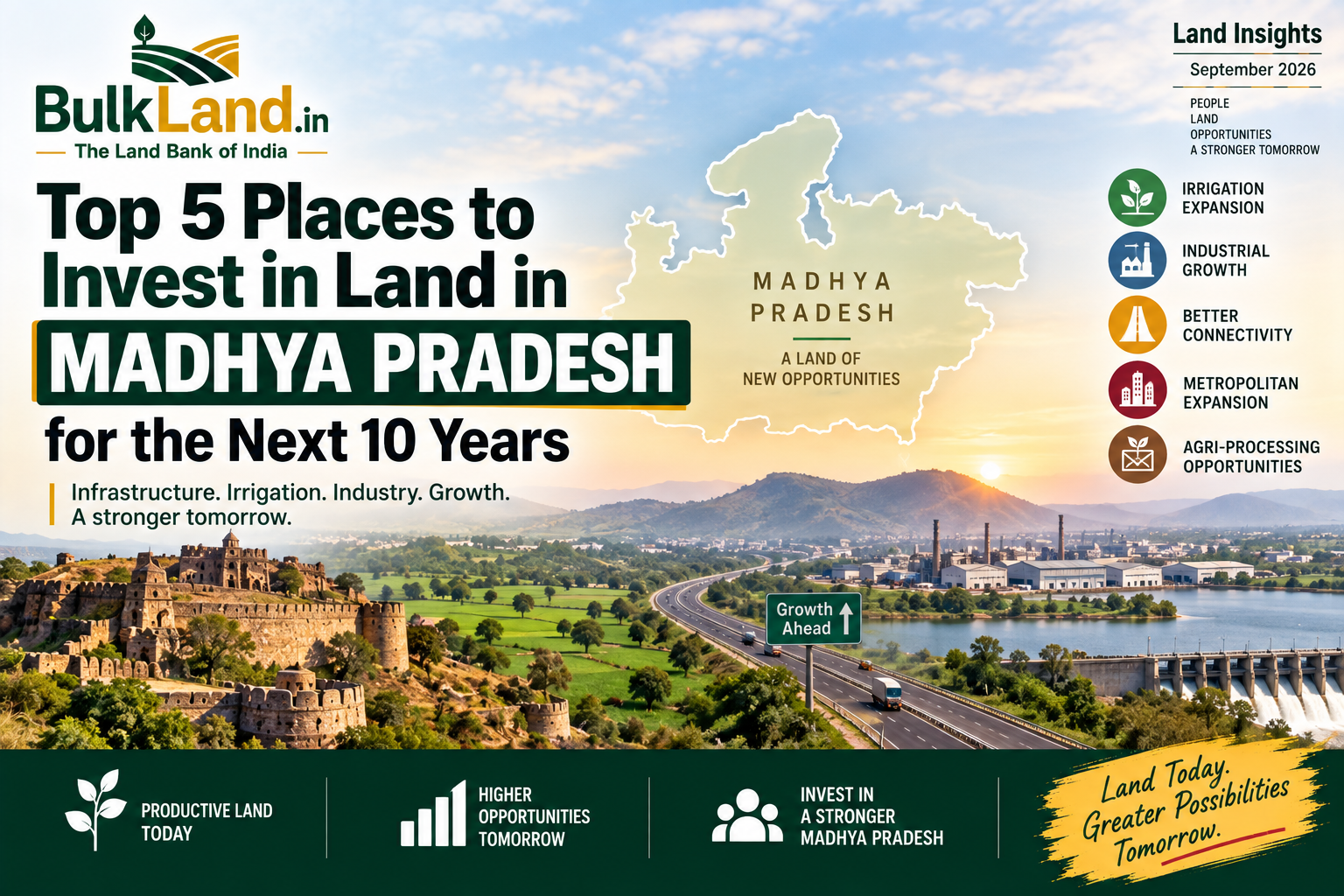 Top 5 Land Investment Zones in Madhya Pradesh for the Next 8-10 Years